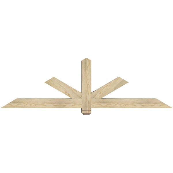 Ekena Millwork Kennewick Rough Sawn Timber Gable Bracket, Douglas Fir, 72"W x 21"H x 4"D x 4"F, 7/12 Pitch GBW072X21X0404KEN00RDF - main